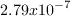 2.79 {x} 10^{-7}