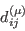 d^{(\mu)}_{ij}