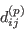 d_{ij}^{(p)}