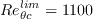 Re_{\theta c}^{lim} = 1100 