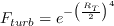F_{turb} = e^{-\left(\frac{R_T}{2}\right)^4} 