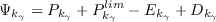 \Psi_{k_\gamma} = P_{k_\gamma}+P_{k_\gamma}^{lim}- E_{k_\gamma}+ D_{k_\gamma} 