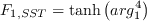 F_{1,SST}=\tanh \left(a r g_{1}^{4}\right) 
