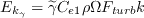 E_{k_\gamma} = \widetilde{\gamma} C_{e1}\ \rho\Omega F_{turb} k