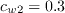 c_{w2}=0.3