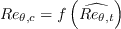 Re_{\theta,c}= f\left( \widehat{Re_{\theta,t}} \right)