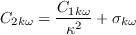 C_{2k\omega }=\frac{C_{1k\omega }}{\kappa ^{2}}+ \sigma _{k\omega }