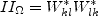 II_{\Omega} = W_{kl}^*W_{lk}^*