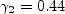 \gamma_2 = 0.44