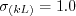 \sigma_{(kL)} = 1.0