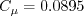 C_{\mu} = 0.0895