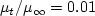 \mu_t/\mu_{\infty} = 0.01
