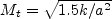 M_t = \sqrt{1.5 k / a^2}