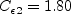C_{\epsilon 2} = 1.80