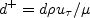 d+ = d \rho u_{\tau} / \mu
