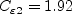 C_{\varepsilon 2} = 1.92