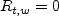 R_{t,w} = 0
