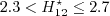 2.3 < H^{\star}_{12} \le 2.7