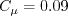 C_{\mu} = 0.09