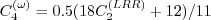 C_4^{(\omega)} = 0.5 (18 C_2^{(LRR)} + 12) / 11