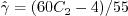 \hat \gamma = (60 C_2 - 4)/55