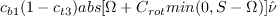 c_{b1} (1-c_{t3}) abs[ \Omega+C_{rot} min(0,S-\Omega) ]\hat{\nu}