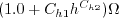 (1.0+C_{h1}h^{C_{h2}})\Omega
