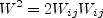 W^2 = 2 W_{ij}W_{ij}