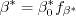 \beta^* = \beta_0^* f_{\beta^*}