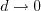 y \rightarrow 0