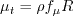 \mu_t = \rho f_{\mu} R